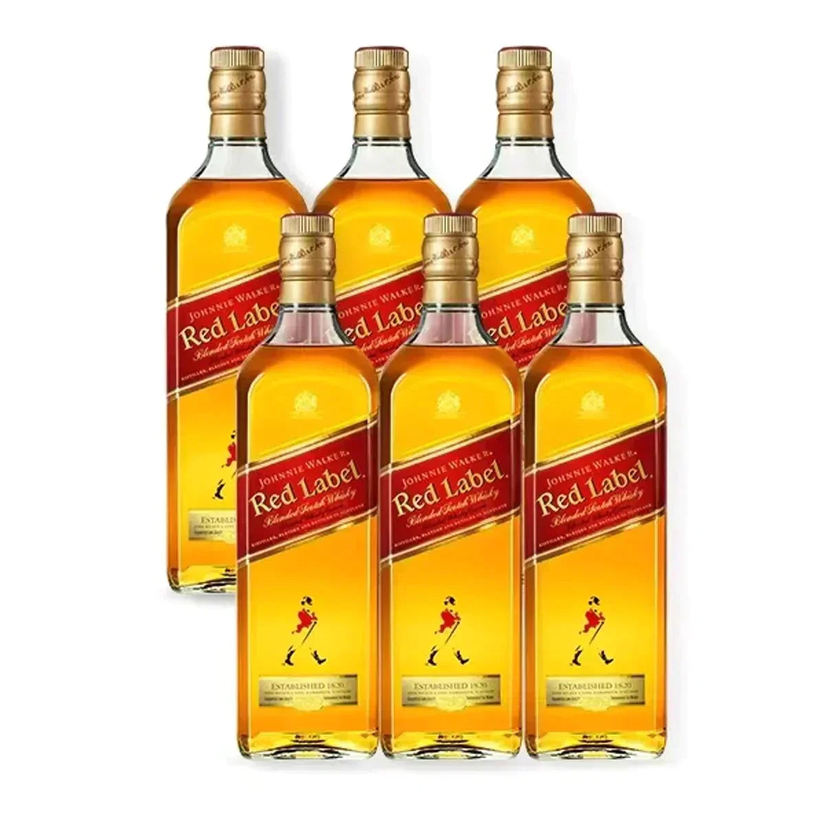 Kit Whisky Johnnie Walker Red Label 1L - 6 Garrafas