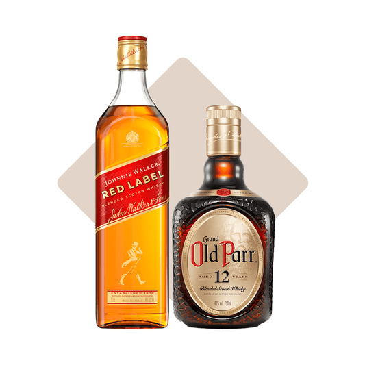 Combo Whisky Johnnie Walker Red Label 750ML + Whisky Old Parr 750ML