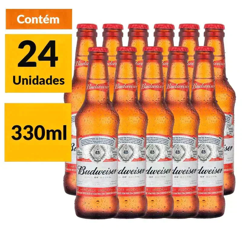 Cerveja Long Neck 330ml CX 24 UN Budweiser