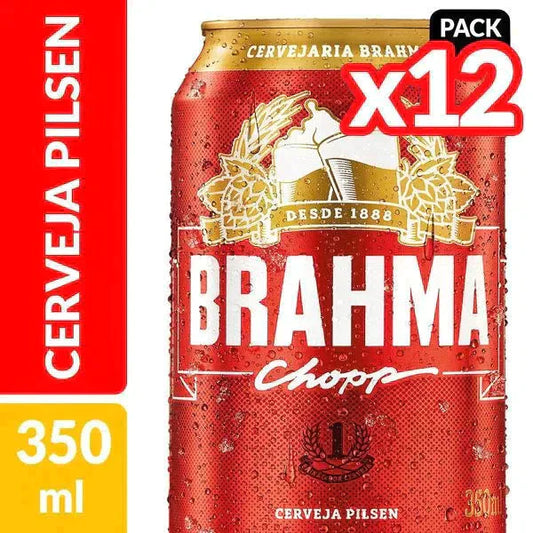 Kit 12 Cerveja Chopp Brahma Lata 350ml