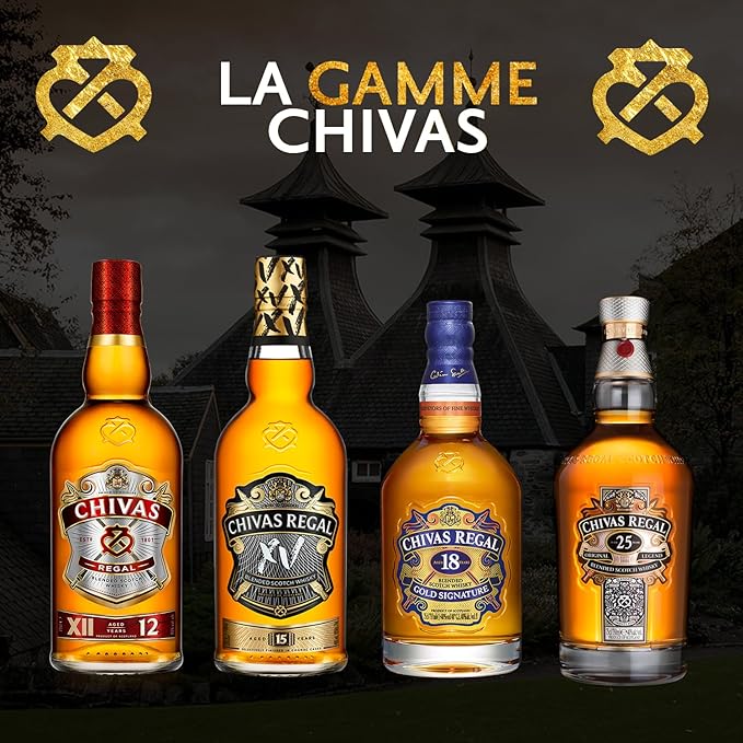 Chivas Regal Whisky 25 anos Escocês 700ml Chivas Sabor Whisky 700 ml